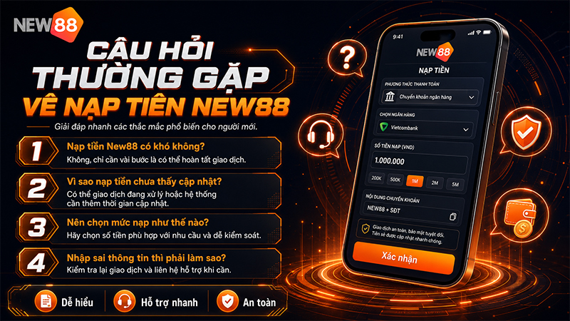 Câu hỏi thường gặp về nạp tiền New88